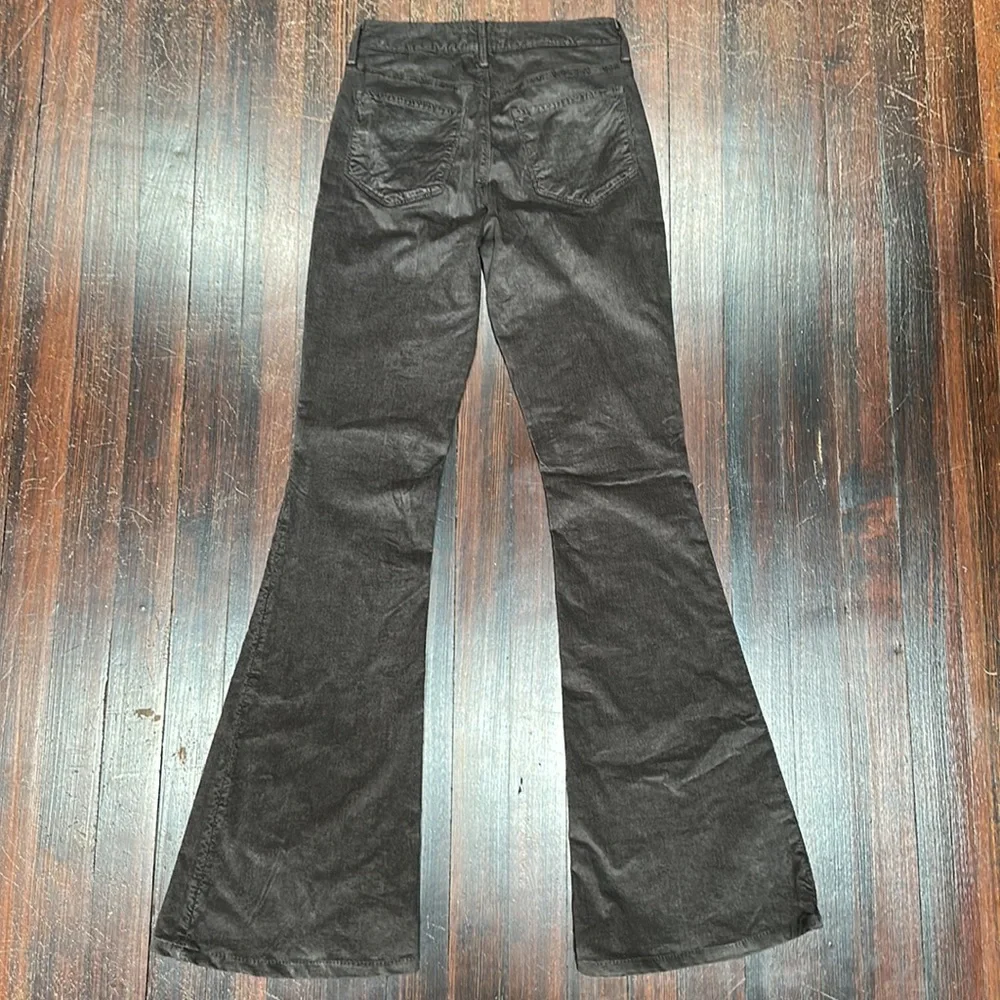 L’AGENCE Women’s Velvet Jeans Pants Size 25 Charcoal Gray Flare Bell Bottoms - Picture 4 of 4